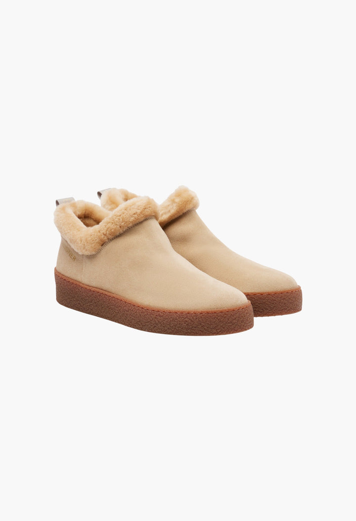 Beige - Lucerne Suede Ankle Boots - GLAM MODA