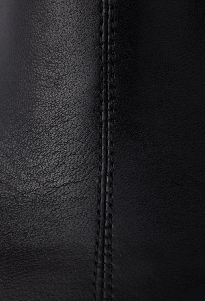 Black - Nappa Leather Booties - GLAM MODA