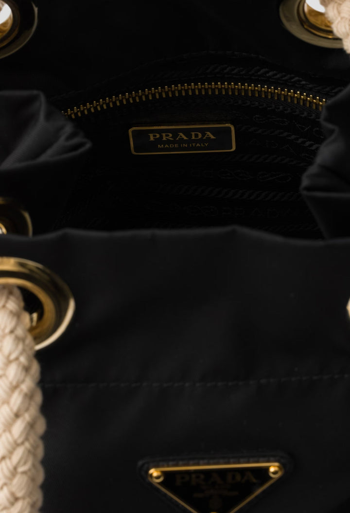 Black - Prada Mariner Re-Nylon Bucket Bag - GLAM MODA