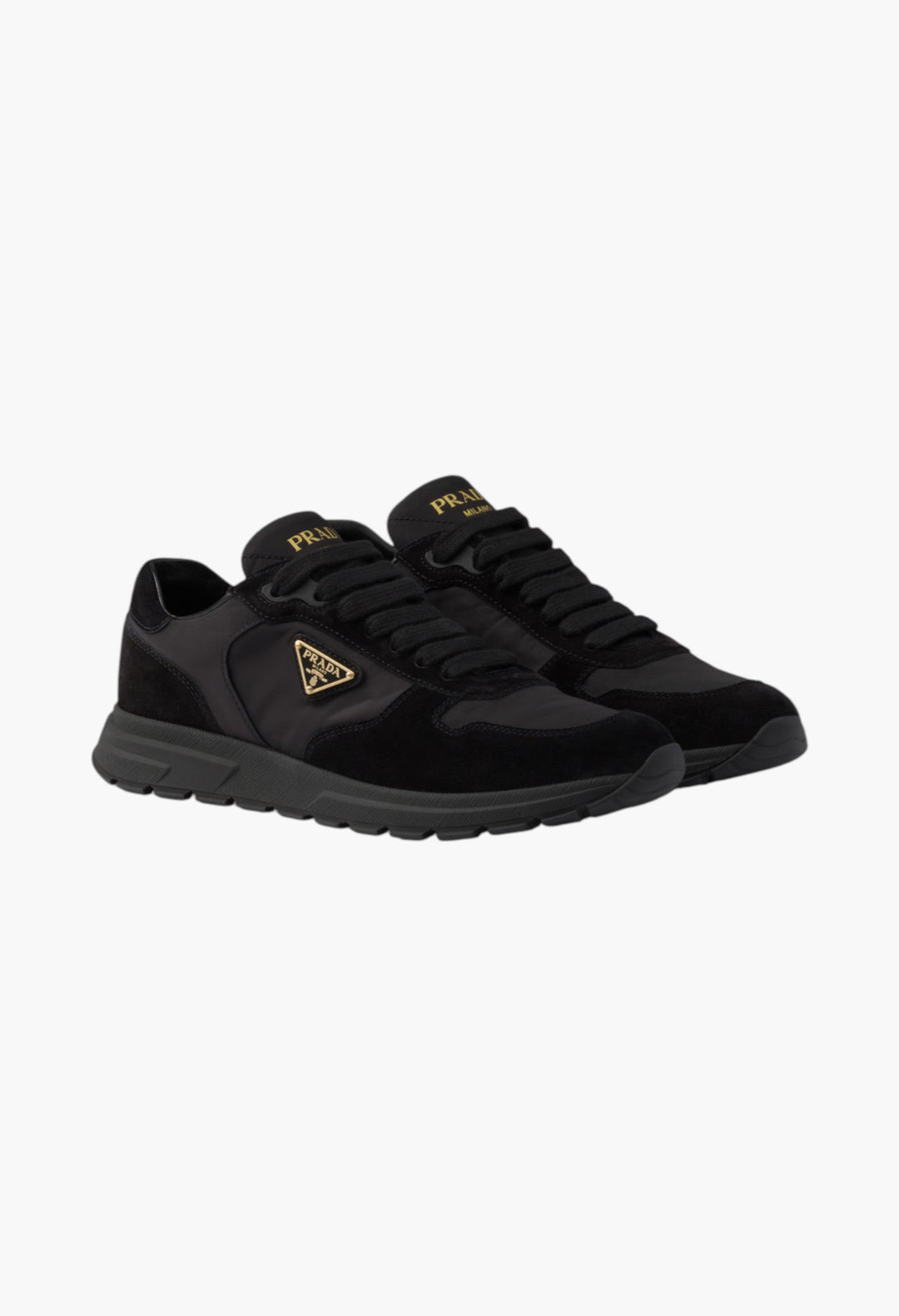 Black - Prax 2.0 Re-Nylon and suede sneakers - GLAM MODA