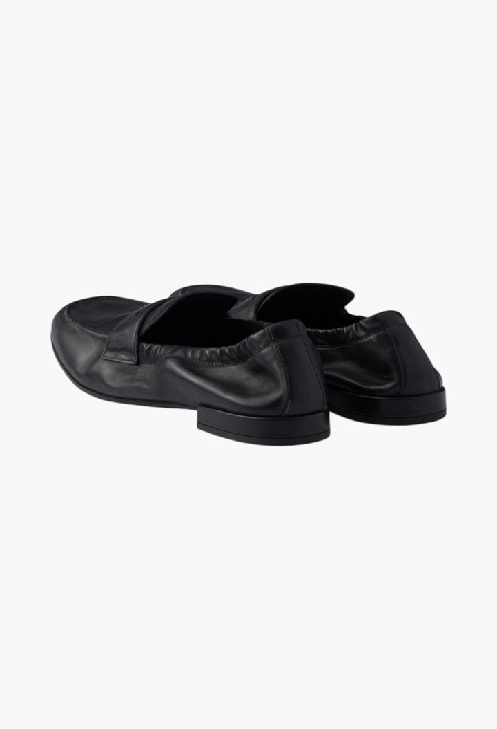 Black - Shuffle Antiqued Leather Loafers - GLAM MODA