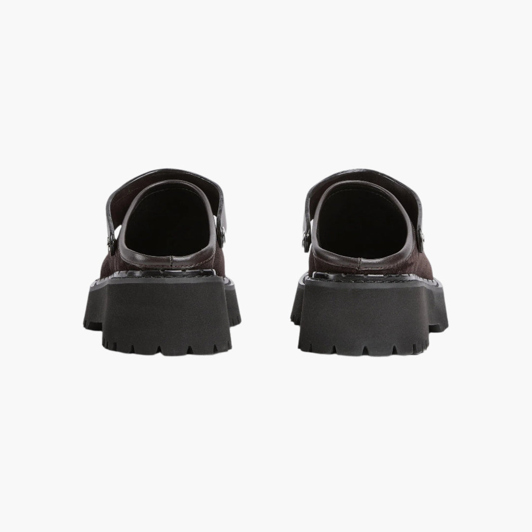 Black Suede - Women's Mule With Horsebit - GLAM MODA