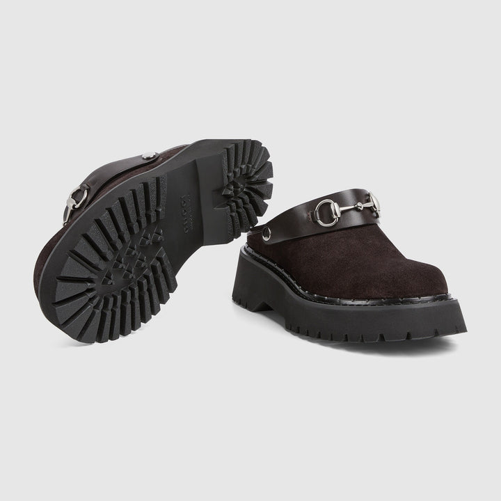 Black Suede - Women's Mule With Horsebit - GLAM MODA
