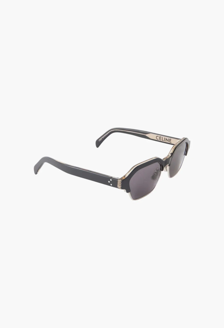 Square frame acetate sunglasses