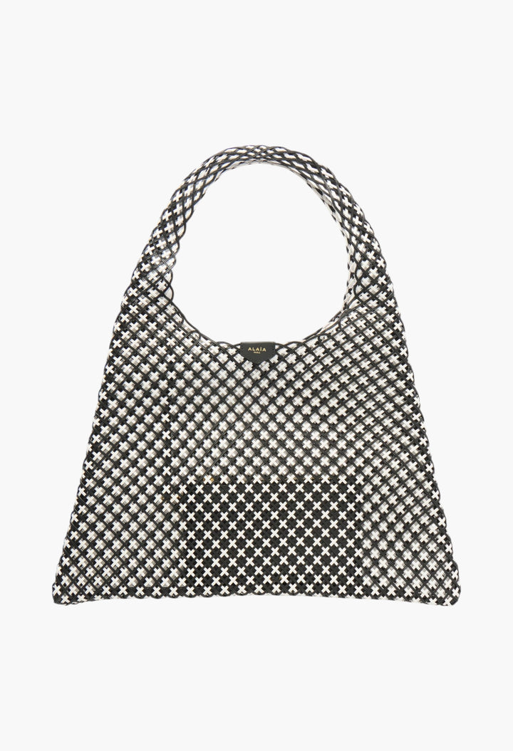 Woven Leather Hobo Shoulder Bag
