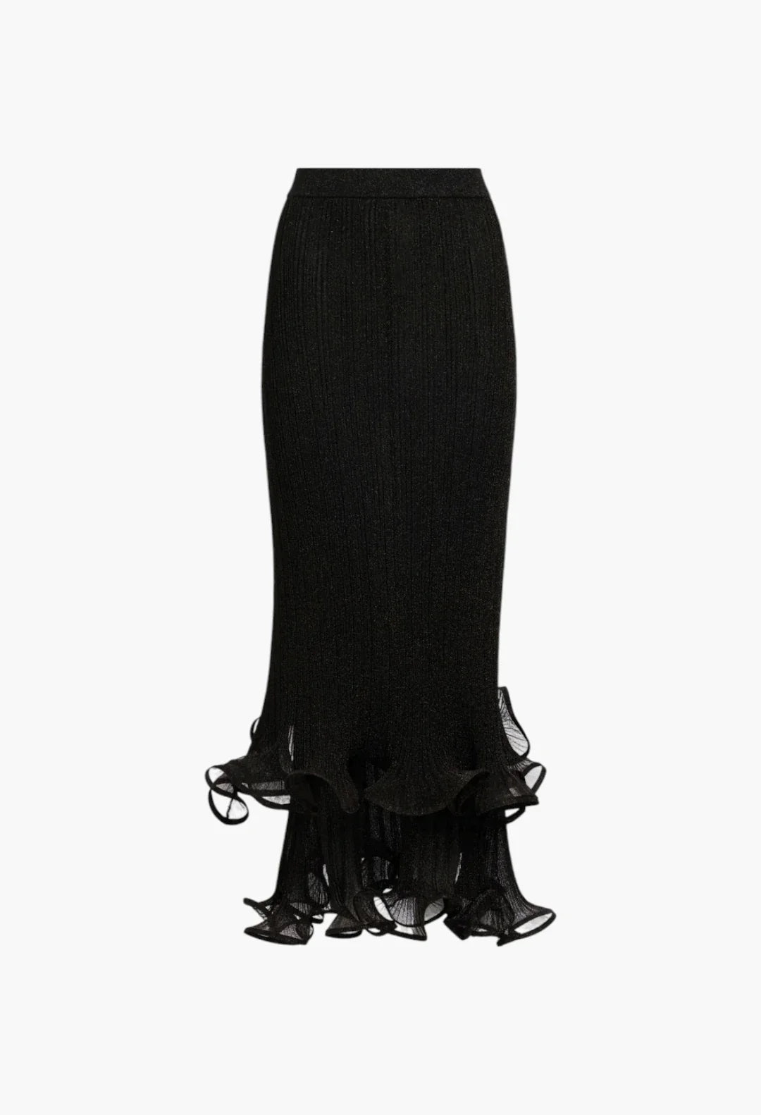Agata Ruffle Knit Midi Skirt