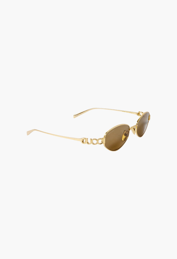Block Bending Cat-Eye Gold-Tone Sunglasses - GLAM MODA
