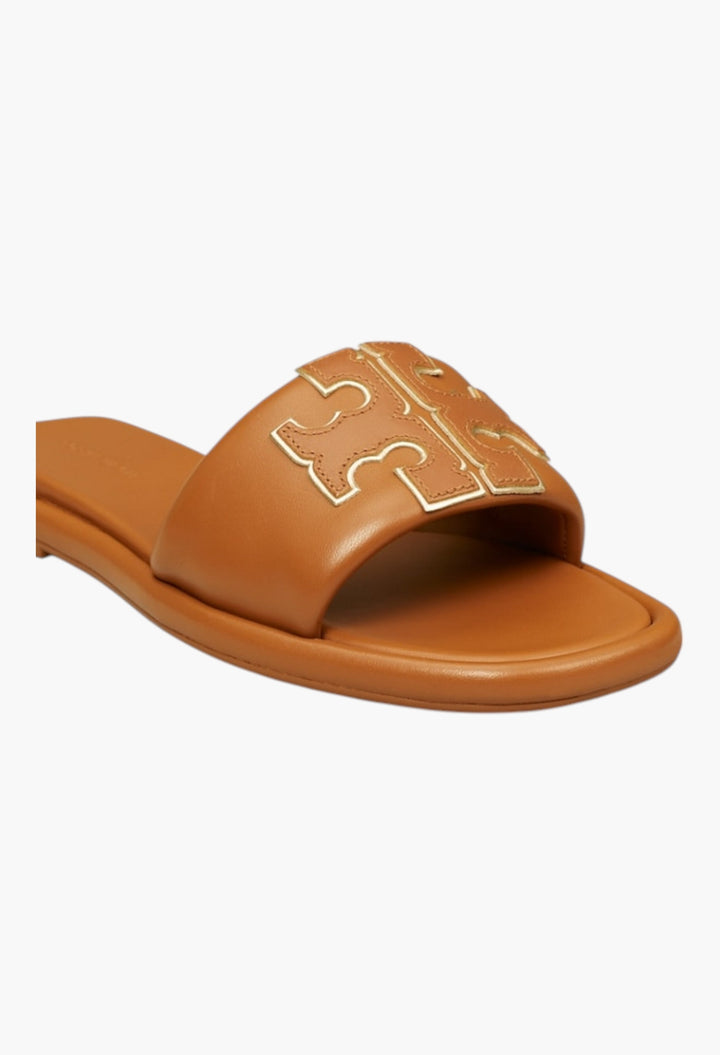 Bourbon Miele/Gold - Double T Sport Slide - GLAM MODA