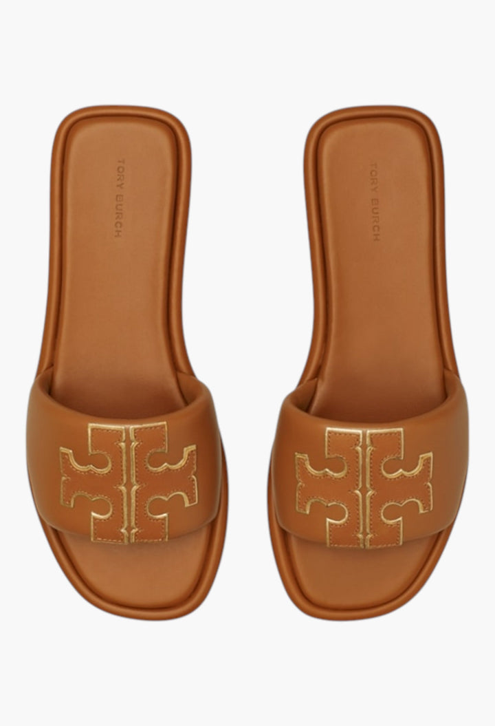 Bourbon Miele/Gold - Double T Sport Slide - GLAM MODA