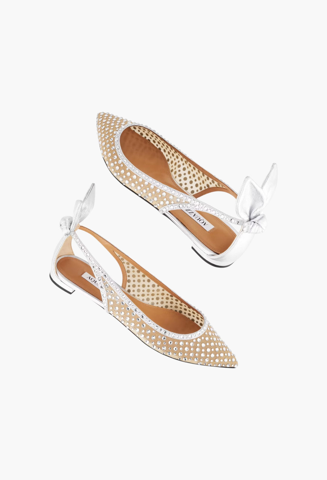 Bow Tie Crystal Tulle Flat - GLAM MODA