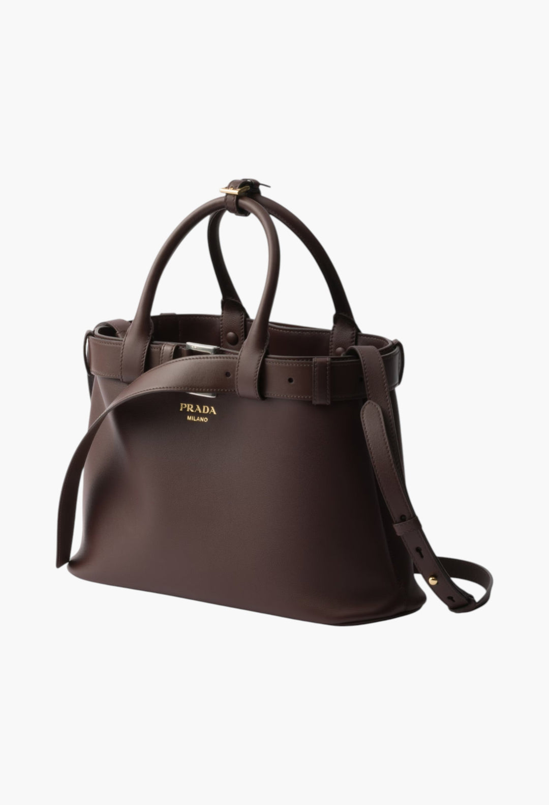 Briarwood - Prada Buckle Small Leather Handbag With Belt - GLAM MODA