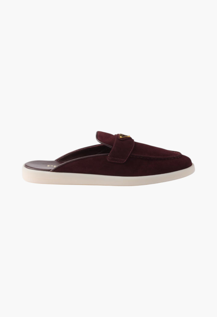 Burgundy - Suede Mules - GLAM MODA