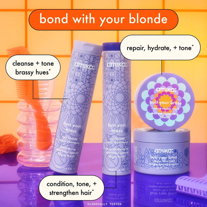 Bust Your Brass Cool Blonder Intense Repair Mask 250ml - GLAM MODA