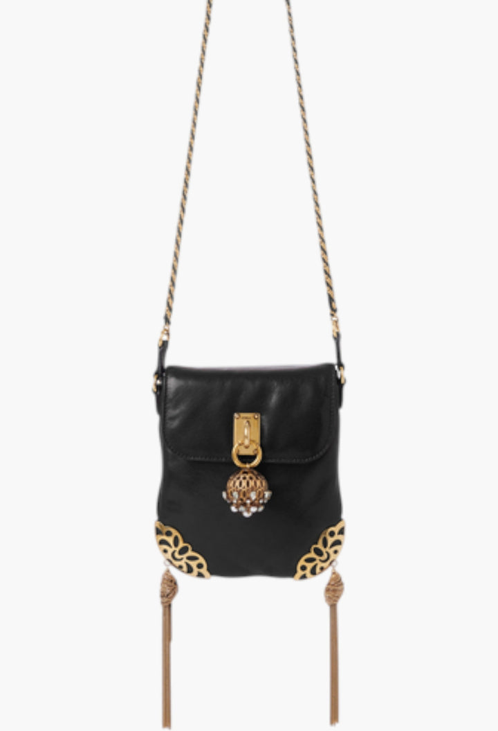 Château Treasures Chain Flap Bag In Grained Leather - GLAM MODA