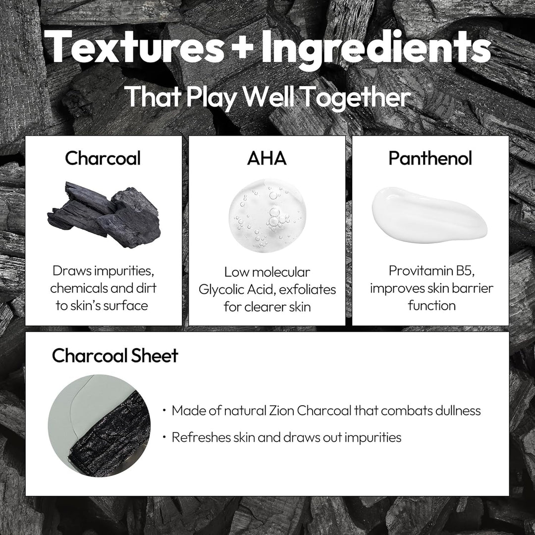 Charcoal - Lapcos Sheet Mask - GLAM MODA