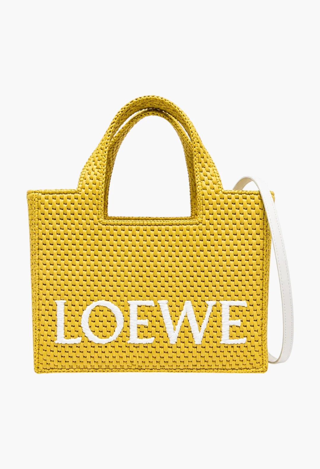 Small LOEWE Font Tote in Raffia