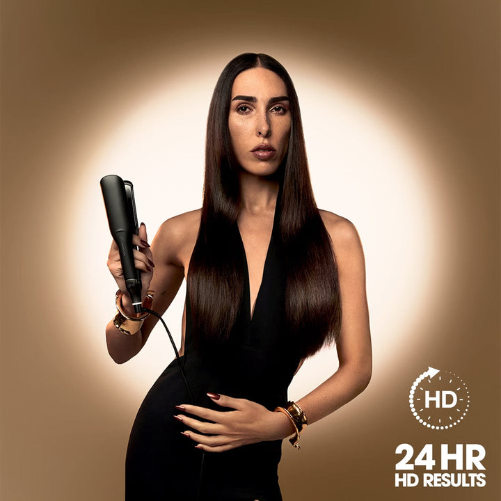 Chronos Max Wide Plate Hair Straightener Black - GLAM MODA