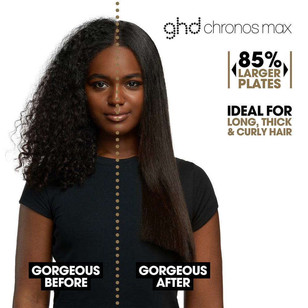 Chronos Max Wide Plate Hair Straightener White - GLAM MODA