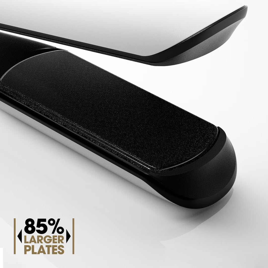 Chronos Max Wide Plate Hair Straightener White - GLAM MODA