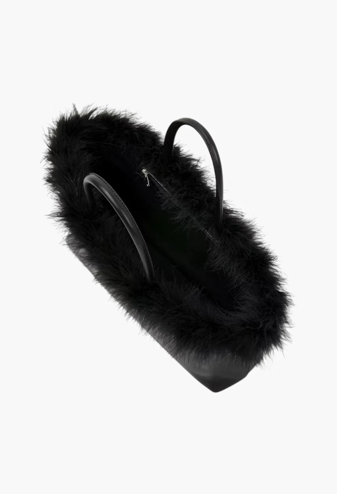 Shopper with Feathers Black