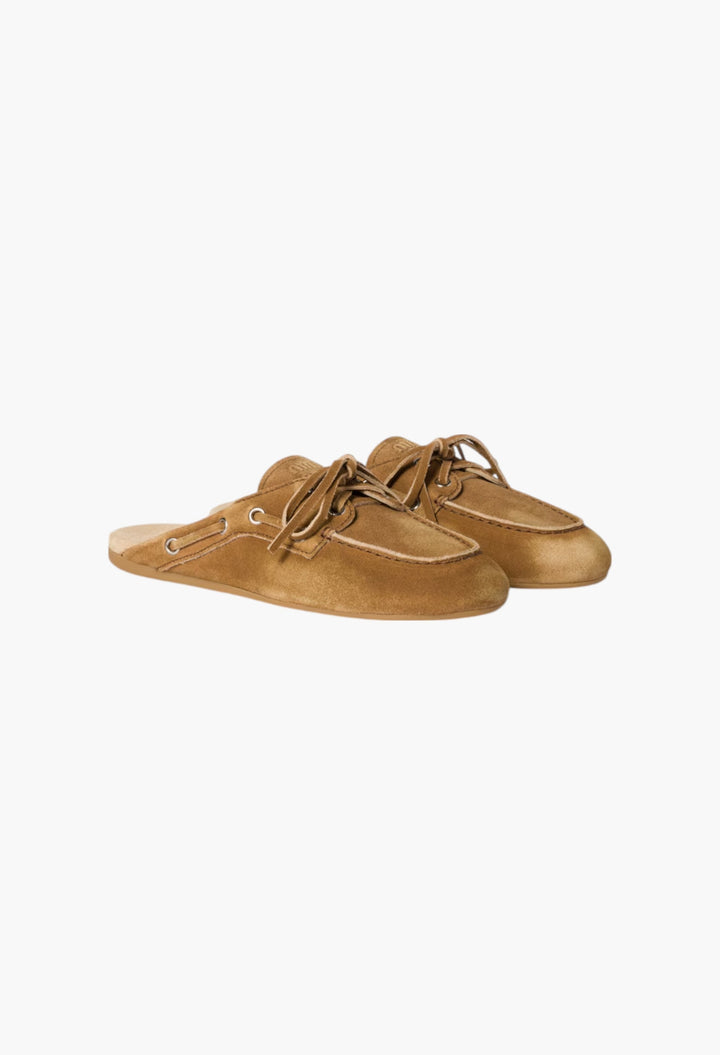 Cinnamon - Faded Suede Mules - GLAM MODA