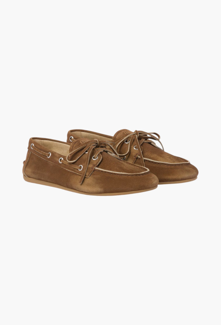 Cinnamon - Faded Unlined Suede Loafers - GLAM MODA