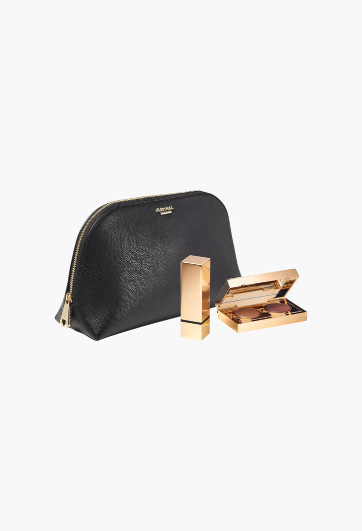 Classic Small Saffiano-Leather Cosmetic Case - GLAM MODA