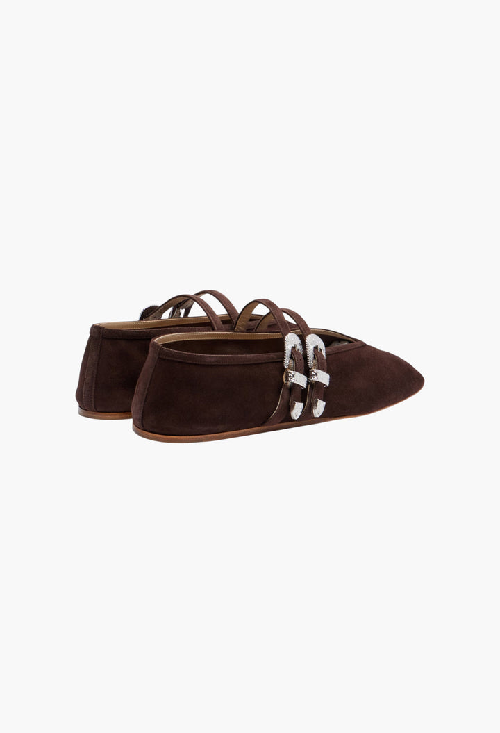 Claudia suede ballet flats - GLAM MODA