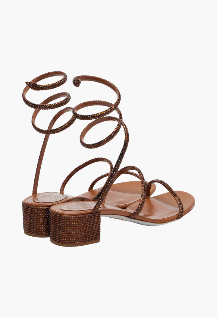 Cleo 40 Embellished Satin Sandals - GLAM MODA