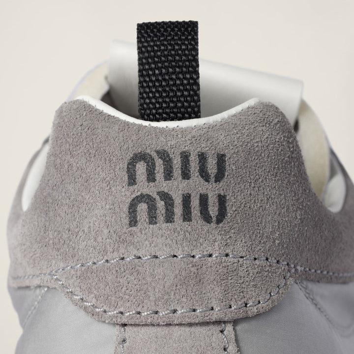 Cloudy Gray - Tyre technical fabric and suede sneakers - GLAM MODA