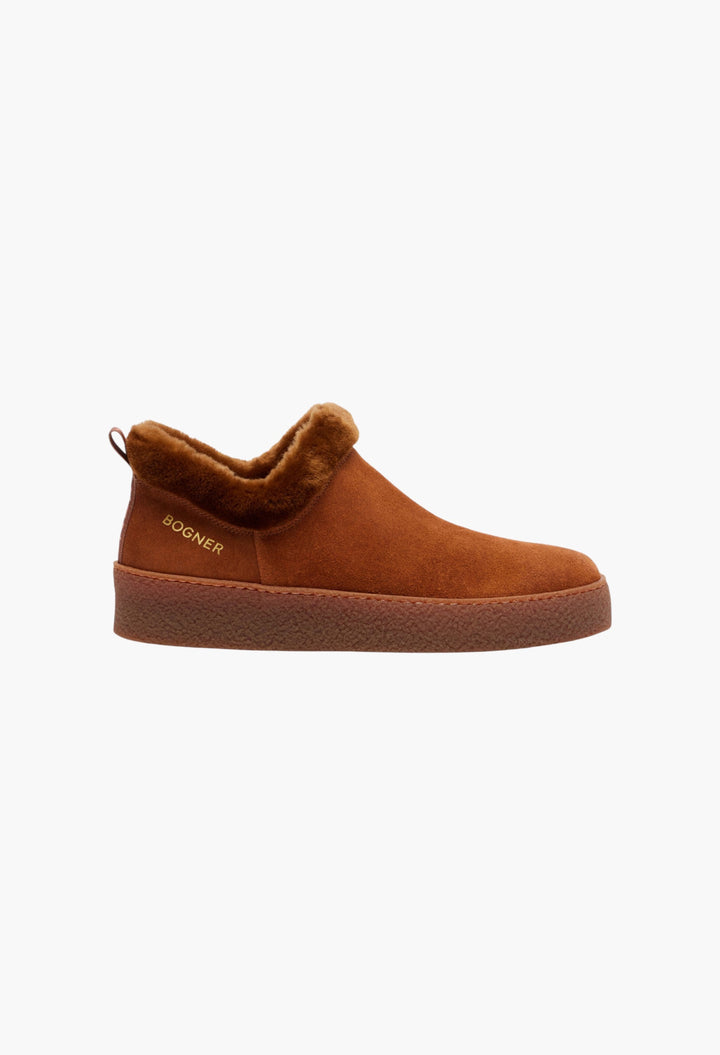 Cognac - Lucerne Suede Ankle Boots - GLAM MODA