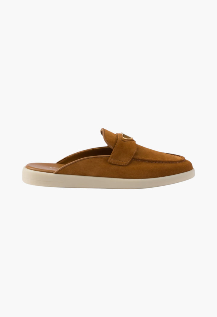 Cognac - Suede Mules - GLAM MODA