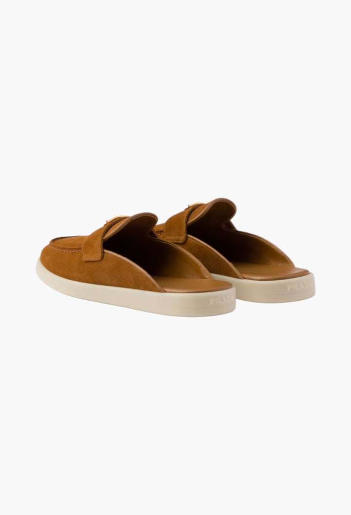 Cognac - Suede Mules - GLAM MODA