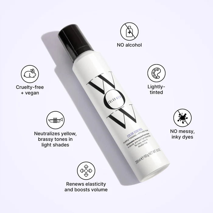 Color Control Purple Toning + Styling Foam - GLAM MODA