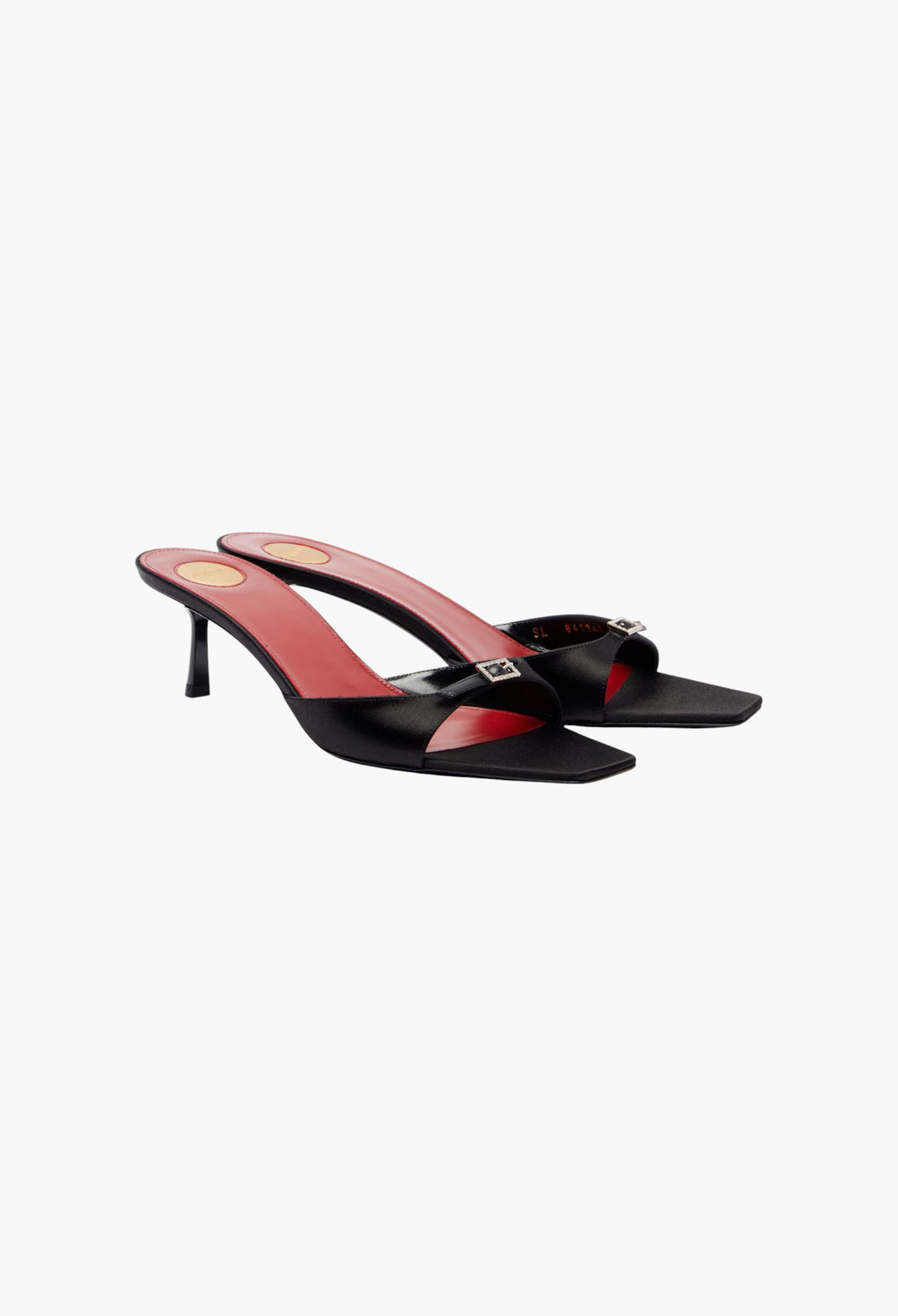 Daisy 50 satin crêpe mules - GLAM MODA