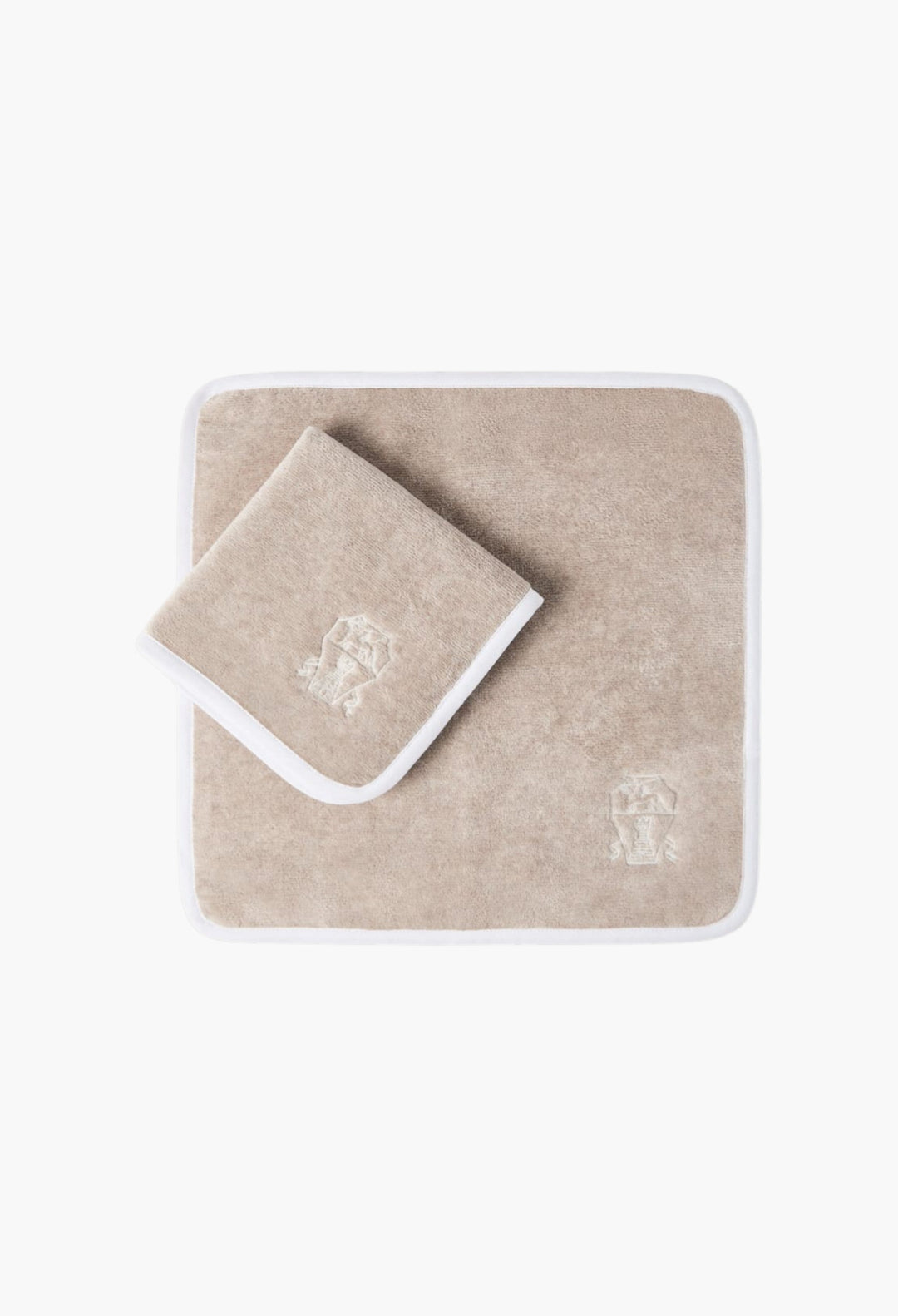 2-Piece Cotton Terrycloth Hand Towel Set With Embroidery - GLAM MODA