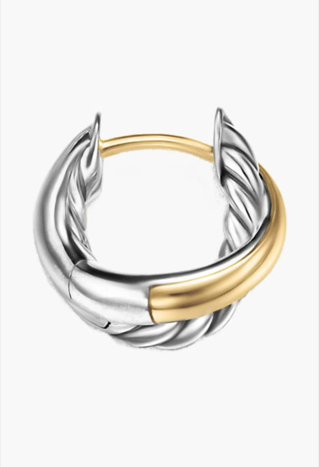 Crossover Huggie Hoop Earrings