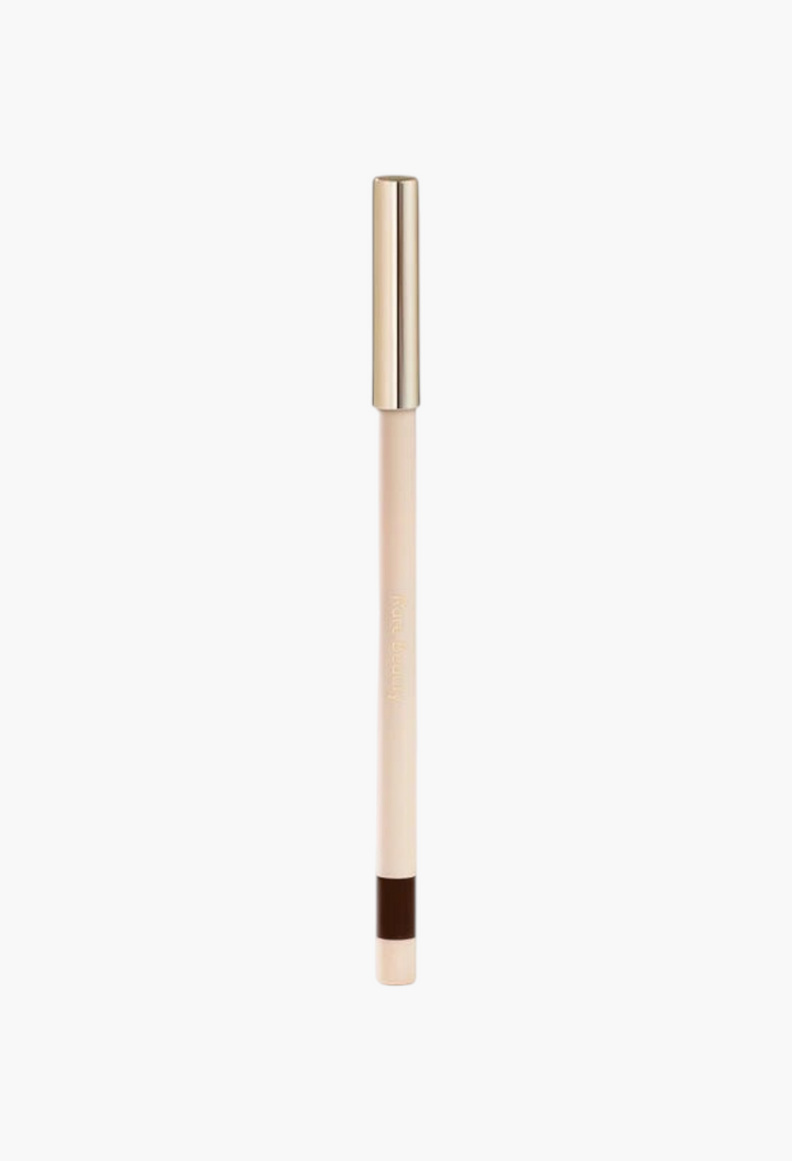 GLAM MODA Kind Words matte lip liner in a rich chocolate brown shade with a sleek gold cap and retractable tip.