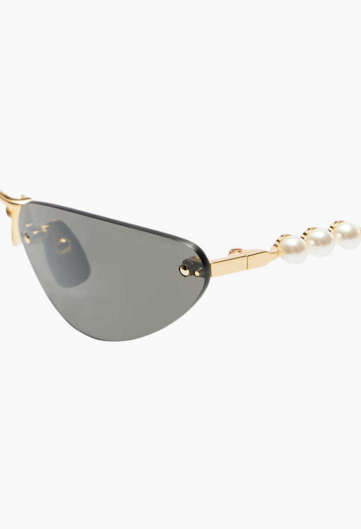 Faux Pearl-Embellished Cat-Eye Sunglasses - GLAM MODA