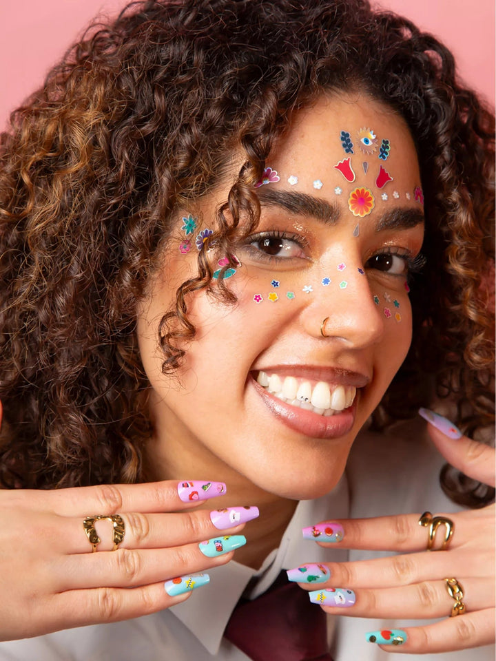 Flower Pack of 85 Face Stickers - GLAM MODA