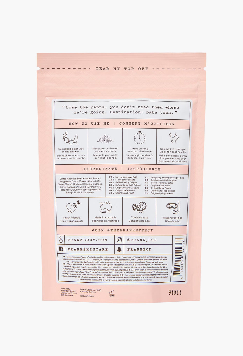 Frank Body Original Coffee - GLAM MODA