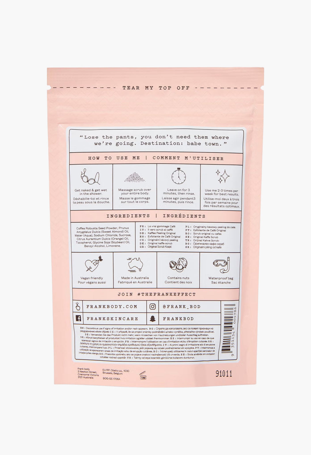 Frank Body Original Coffee - GLAM MODA