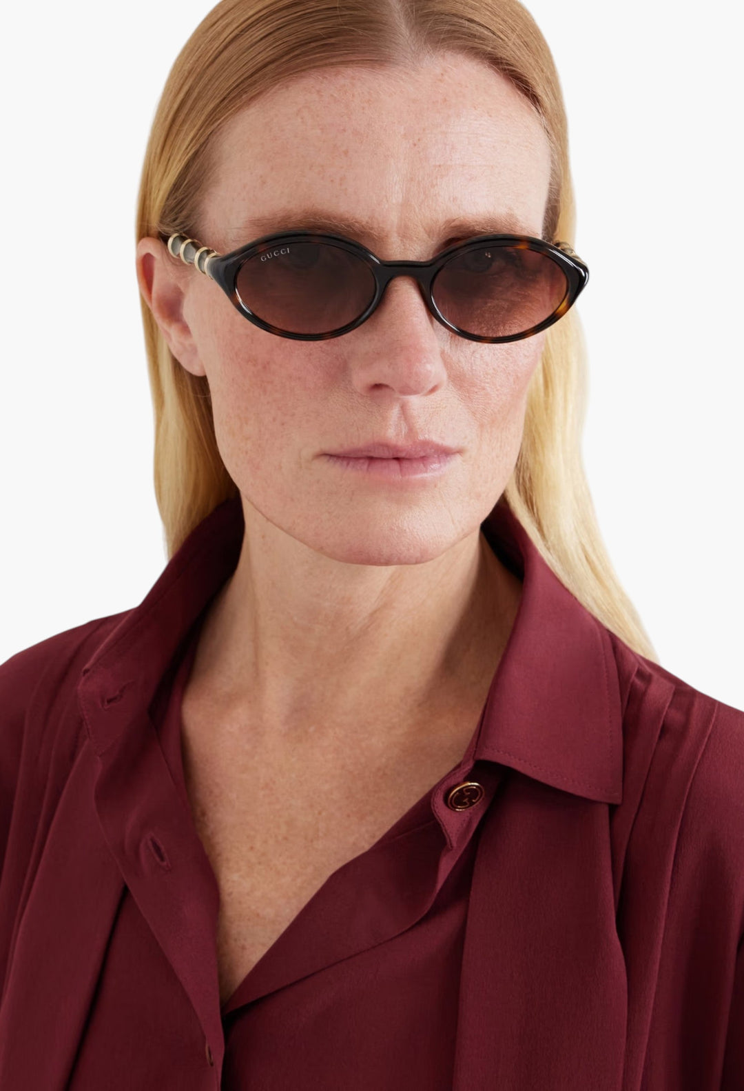 Bamboo Round-Frame Acetate Sunglasses