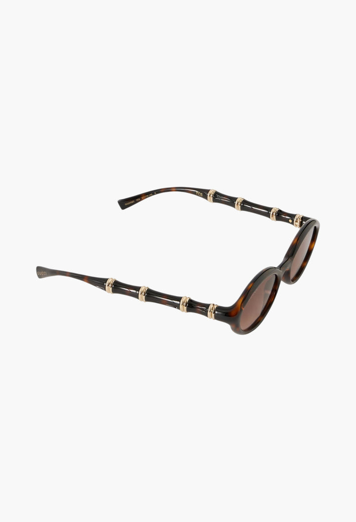 Bamboo Round-Frame Acetate Sunglasses