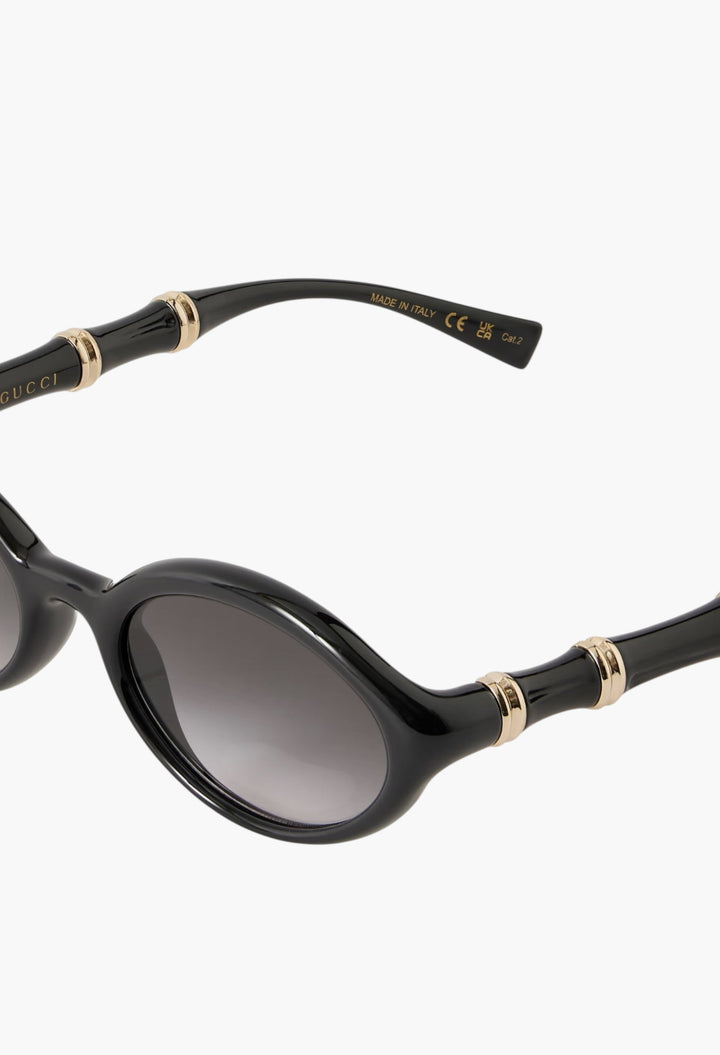 Bamboo Round-Frame Acetate Sunglasses