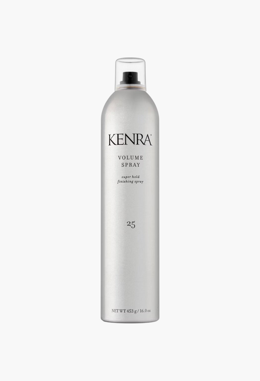 GLAM MODA Kenra Volume Spray 25 in a silver 10oz aerosol can for maximum hair volume and super hold styling.