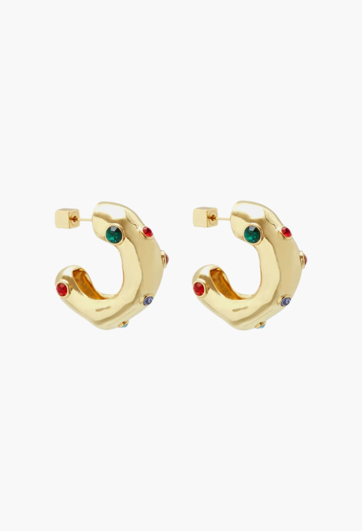 Gold - Kine Hoop Earrings - GLAM MODA