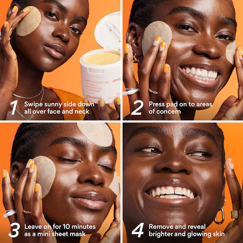 Green Tea Enzyme Vitamin C Brightening + Exfoliating Toner Pads - GLAM MODA