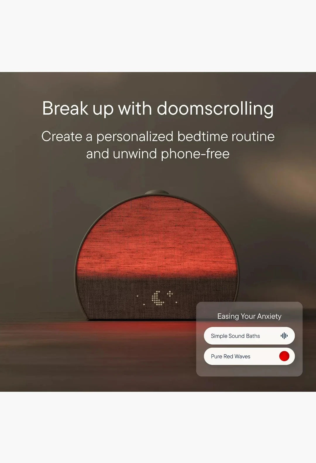 Restore 3 Smart Sunrise Alarm Clock Sound Machine Screen-Free Bedroom Sleep Guide