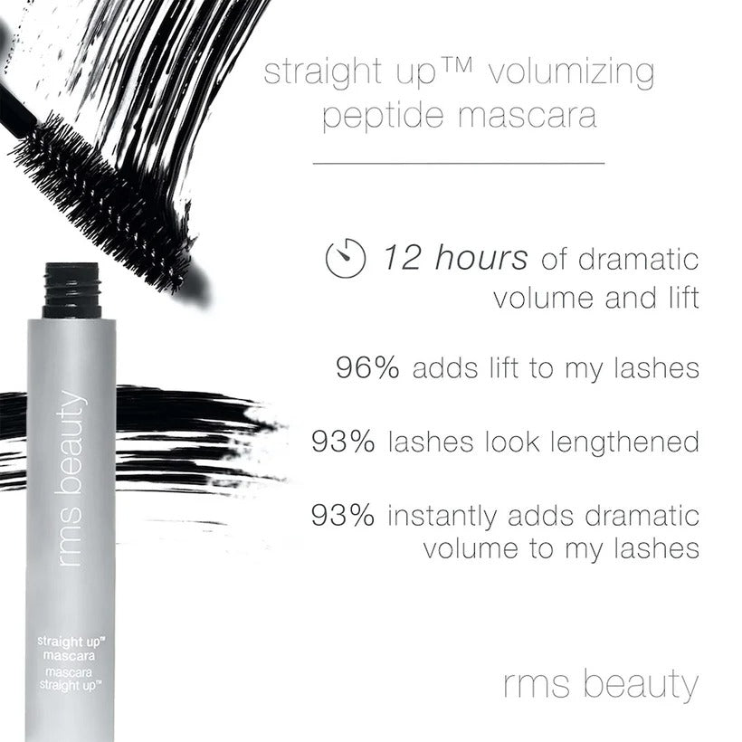 HD Black - Straight Up Volumizing Peptide Mascara - GLAM MODA